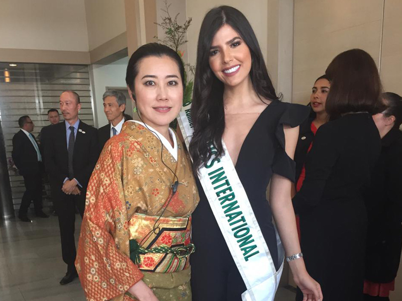 Cuarta Finalista Miss Internacional® Anabella Castro invitada de honor al natalicio del Emperador del Japón