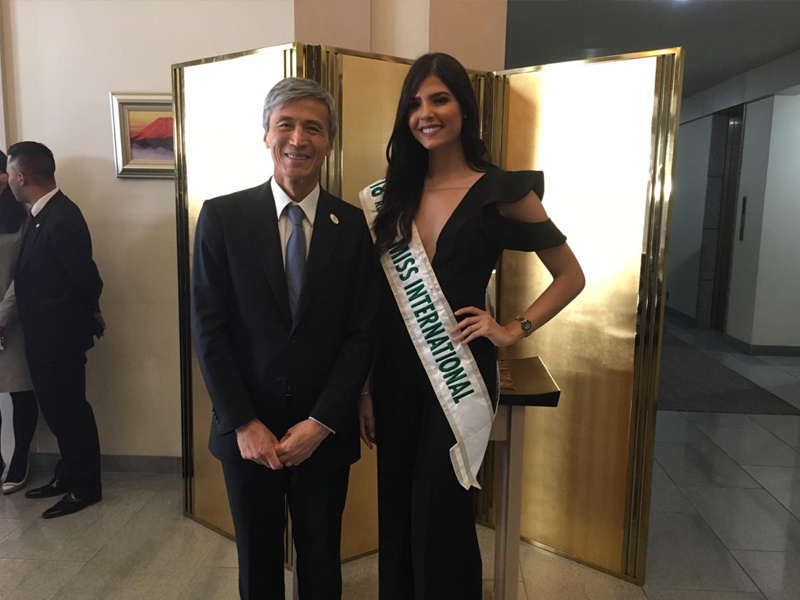 Cuarta Finalista Miss Internacional® Anabella Castro invitada de honor al natalicio del Emperador del Japón